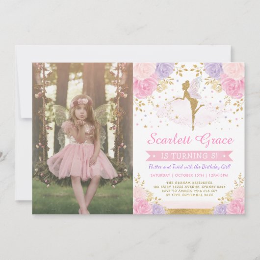  zwarte roze Paarse gouden Rozen van afgelopen dag Kaart (Voorkant)