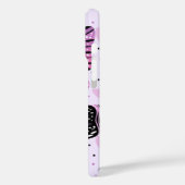 Zwarte, roze, Paarse vlinders Case-Mate iPhone Case (Achterkant / Links)