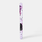 Zwarte, roze, Paarse vlinders iPhone 16 Hoesje (Linkerkant)