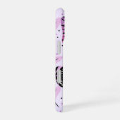 Zwarte, roze, Paarse vlinders iPhone 16 Hoesje (Rechterkant)