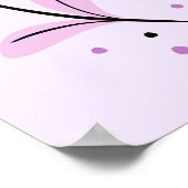 Zwarte, roze, Paarse vlinders Poster (Hoek)