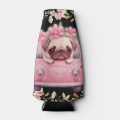 Zwarte roze puppy in de auto flesjeskoeler (Voorkant)