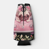 Zwarte roze puppy in de auto flesjeskoeler (Achterkant)