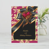 Zwarte roze roodbruine kont 2 kaart (Staand voorkant)