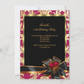 Zwarte roze roodbruine kont 2 kaart (Achterkant)