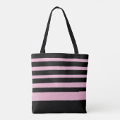Zwarte roze roze moderne stripper tote bag (Achterkant)