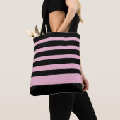 Zwarte roze roze moderne stripper tote bag (Dichtbij)