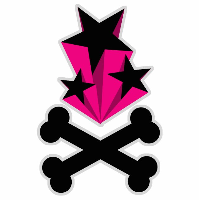 Zwarte roze stroop staand fotobeeldje  (Voorkant)