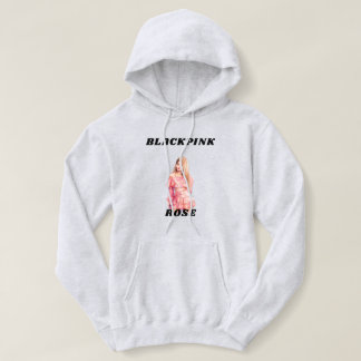 Zwarte roze T-roze roos Hoodie