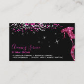 Zwarte roze verstuiver mousserend maid house reini visitekaartje (Voorkant)