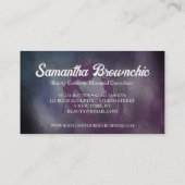 Zwarte roze waterverf zeemeerminnelijke schoonheid visitekaartje (Achterkant)