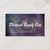 Zwarte roze waterverf zeemeerminnelijke schoonheid visitekaartje (Voorkant)