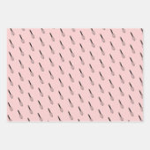 Zwarte roze witte ballon Whisk Patronen Inpakpapier Vel (Voorkant 2)