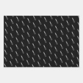 Zwarte roze witte ballon Whisk Patronen Inpakpapier Vel (Voorkant)