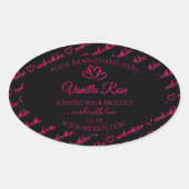 Zwarte Roze Word Cloud Product Labels in de wolken (Voorkant)