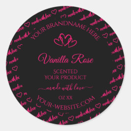 Zwarte Roze Word Cloud Product Labels in de wolken