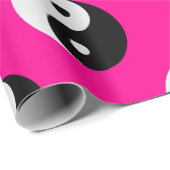zwarte roze yang cadeaupapier (Rol Hoek)