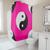 zwarte roze yang douchegordijn (In situ)