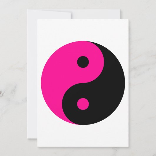 zwarte roze yang kaart (Voorkant)