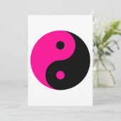 zwarte roze yang kaart (Staand voorkant)