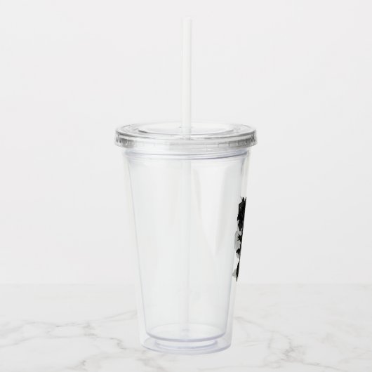 Zwarte Rozen Acryl Drinkbeker (Rechts)