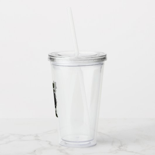 Zwarte Rozen Acryl Drinkbeker (Links)