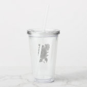 Zwarte Rozen Acryl Drinkbeker (Achterkant)