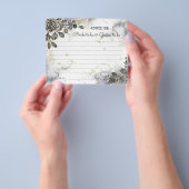 Zwarte Rozen Advies voor Huwelijk Bruidsfeest Kaar Flyer (Hand)