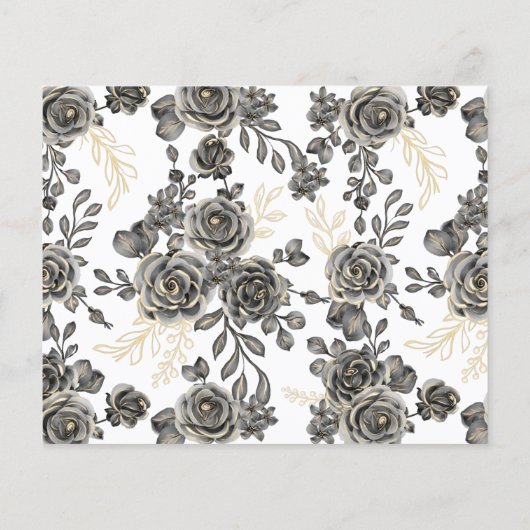 Zwarte Rozen Advies voor Huwelijk Bruidsfeest Kaar Flyer (Achterkant)