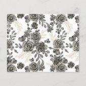Zwarte Rozen Advies voor Koppel Bruidscadeau Kaart (Achterkant)