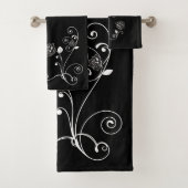 Zwarte Rozen Bad Handdoek (Insitu)