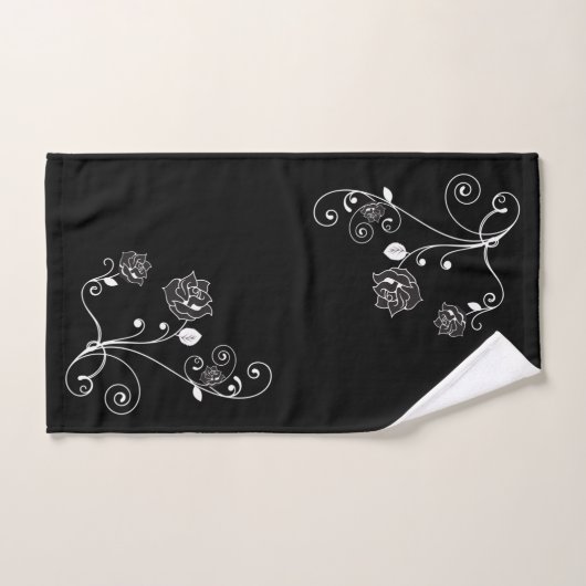 Zwarte Rozen Bad Handdoek (Handdoek)