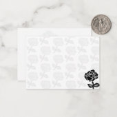 Zwarte Rozen Blanco Notitiekaartje (Voorkant / Achterkant in situ)