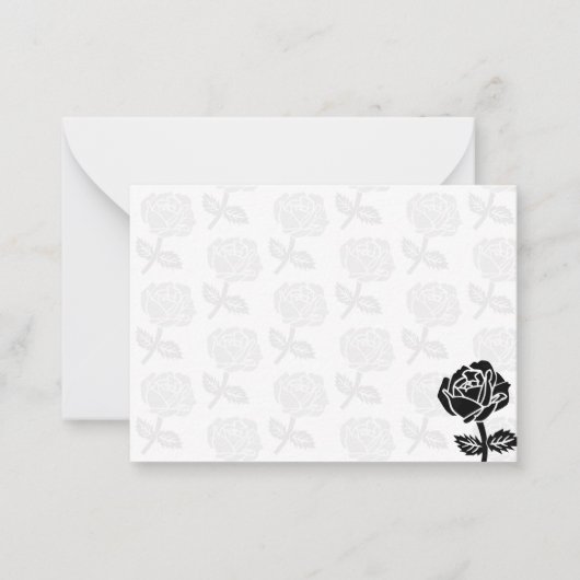 Zwarte Rozen Blanco Notitiekaartje (Voorkant)
