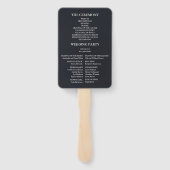 Zwarte Rozen Bloemen Gotische Halloween bruiloft Handwaaier (Achterkant)