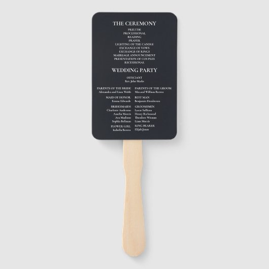 Zwarte Rozen Bloemen Gotische Halloween bruiloft Handwaaier (Achterkant)