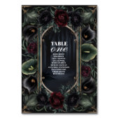 Zwarte Rozen Bloemen Gotische Halloween bruiloft Kaart (Voorkant)