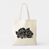 Zwarte Rozen Canvas tas (Achterkant)