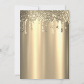 Zwarte Rozen Eiffeltoren Goud Drips Chic Kaart (Achterkant)