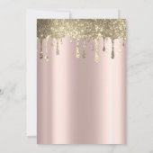 Zwarte Rozen Eiffeltoren Goud Drips Sweet 16 Kaart (Achterkant)