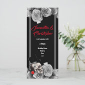 Zwarte-rozen- en schedeltrouwprogramma programmakaart (Staand voorkant)