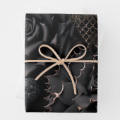 Zwarte Rozen en Succulenten Gothic en Bohemen Inpakpapier Vel (In situ)