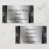  zwarte Rozen Gold Visitekaartjes (Voorkant / Achterkant)