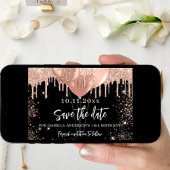 Zwarte rozen gouden ballonnen verjaardagsfeestje save the date