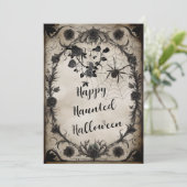  zwarte Rozen Halloween Kaart (Staand voorkant)