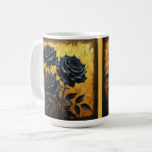 Zwarte Rozen Koffiemok (Voorkant links)