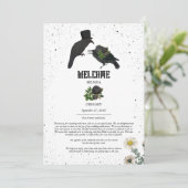 Zwarte Rozen Kraaien Trouwroute Programmakaart (Staand voorkant)