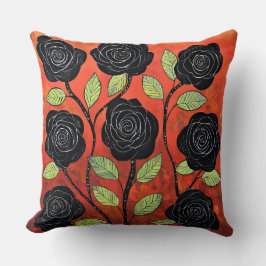  zwarte Rozen Kussen