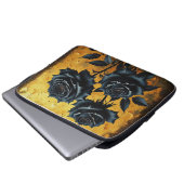 Zwarte Rozen Laptop Sleeve (Voorkant onderkant)