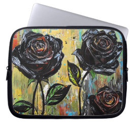 Zwarte Rozen Laptop Sleeve